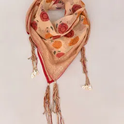 JAYPORE Floral Printed Cotton Silk Dupatta image 5