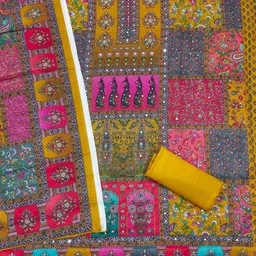 Nayanthara Trends Printed Unstitched Dress Material image 2