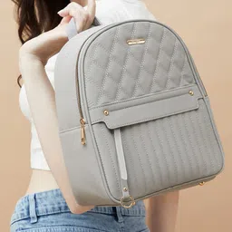 Ginger by Lifestyle Women PU Textured Backpack-picture-41