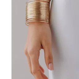 RAPPERSSHOP Gold-Plated Stainless Steel Cuff Bracelet-image-4