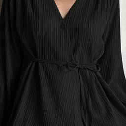 SZN Self Design Tie-Up Cuffed Sleeves Top image 4