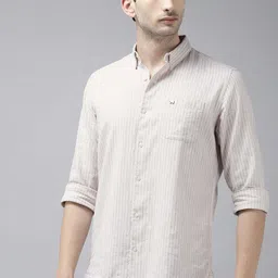 the bear house Men Slim Fit Striped Button Down Collar Casual Shirt-picture-25