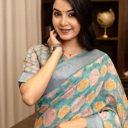 DIVASTRI Ethnic Motifs Zari Ready to Wear Saree image 3