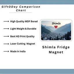 GIFTSHALA White & Green Shimla Printed Decorative Magnets image 2