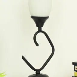 SOMIL White Glass Abstract Shaped Table Lamp image 4