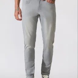 Espanshe Men Skinny Fit Mid-Rise Light Fade Jeans image 4