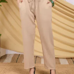 Boholyfe Women Verella Sand Almond Breeze Organic Cotton Trouser-picture-33