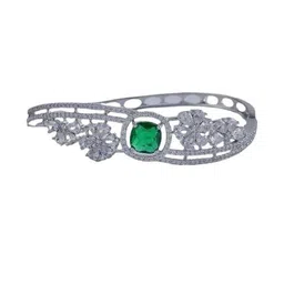 KAYRAH Women Gold-Plated Cubic Zirconia Studded Cuff Bracelet-picture-27