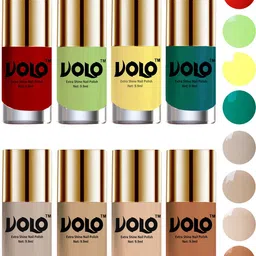 VOLO Set Of 8 High Shine Long Lasting Professional Nail Polish - 9.9 ml Each Combo No.70 image 1