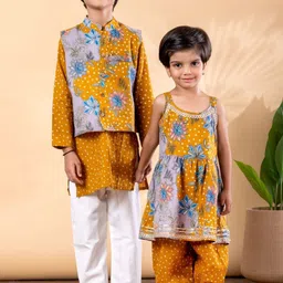 Readiprint Boys Bandhani Printed Regular Pure Cotton Kurta with Pyjamas-picture-25