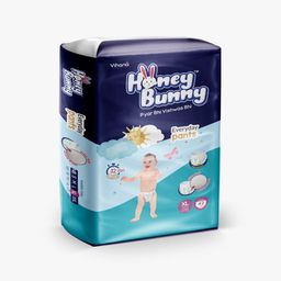 honey bunny Baby Diaper Pants with bubble top sheet| Extra Soft | 12 Hour protection - XL-picture-17