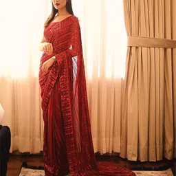 Anouk Embellished Sequinned Saree with blouse piece-picture-29