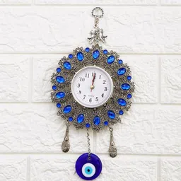 Archies Silver-Toned & Blue Wall Clock image 3