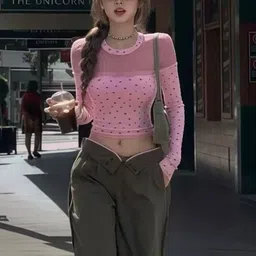 StyleCast x Revolte Women Floral Printed Georgette Fitted Crop Top-picture-34