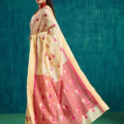 RACHNA Abstract Printed Ready to Wear Dharmavaram Saree image 3