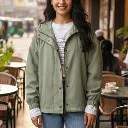 Mast & Harbour Women Hooded Solid Bomber Jacket-picture-16