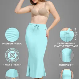 Trendmalls Women Lycra Spandex Stretchable Saree Shapewear Petticoat image 2