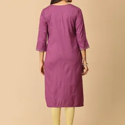 MAKEOVER FASHIONS Ethnic Motifs Embroidered Thread Work Thread Work Kurti image 3