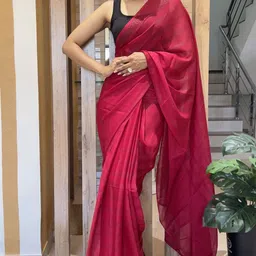 Rangtulika Ethnics Striped Poly Georgette Ready to Wear Saree image 2