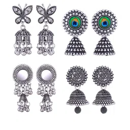 Sangria Alloy Silver-Plated Earrings-picture-17