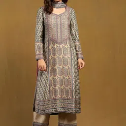 DIVASTRI Women Floral Printed Regular Kurta & Palazzos With Dupatta-picture-19