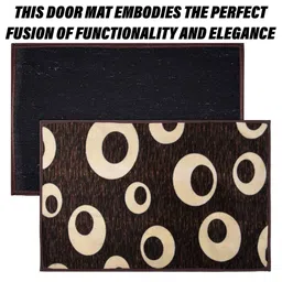 Aura Red & Brown 2 Pieces Printed Wool Anti-Skid Doormats image 4