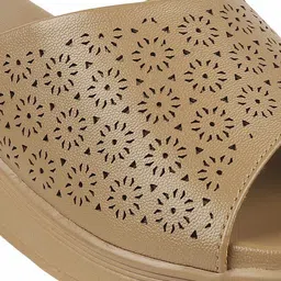 WALKWAY by Metro Textured Wedge Sandals with Laser Cuts image 5