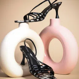 Froh Feet Open Toe Embellished Kitten Heel Sandals-image-1