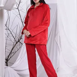 ETC Velvet Polo Collar Relaxed Fit Sweatshirt & Trousers image 2