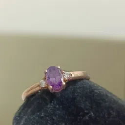 ventino Gold-Plated Amethyst-Studded Finger Ring-picture-27