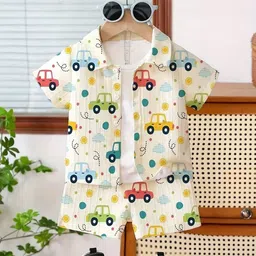TOONKY Unisex Kids Printed Shirt with Shorts-picture-35