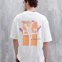 WROGN Printed Pure Cotton Oversized T-shirt-picture-22
