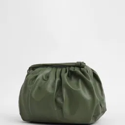 HAUTE SAUCE by Campus Sutra Leather Oversized Structured Sling Bag with Tasselled image 2