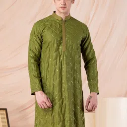 DEVOILER Men Embellished Thread Work Kurta-picture-20