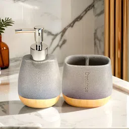 The Better Home Grey & Silver-Toned 2 Pieces Bath Accessories Set 250 ml-image-36