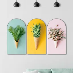 Livin'luxe Multicoloured MDF Other Wall Paintings-picture-17