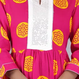 BABA KURTI Women Pink Kurtas-picture-24