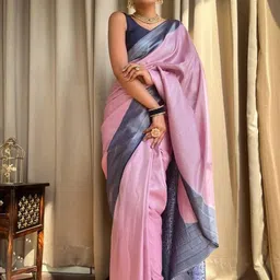 VILLE FASHION Ethnic Motifs Woven Design Zari Kanjeevaram Saree-picture-20