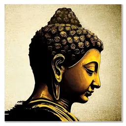 Indianara Grey & Beige 1 Piece Canvas Religious Wall Paintings-image-59