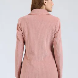 YOUNG CLUB CLASSIC Self Design Notched Lapel Overcoat image 4