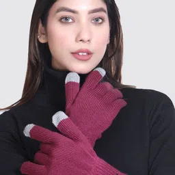 513 Women Acrylic Winter Gloves-image-13