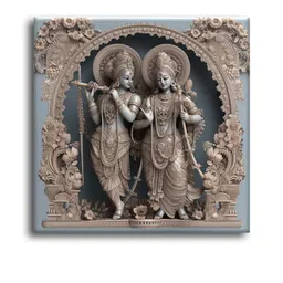 OLIVE TREE Brown & Blue Religious Printed Canvas Wall Art-picture-34