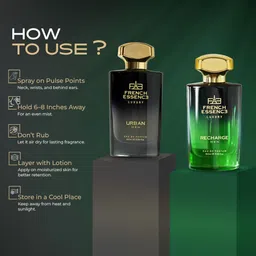 FRENCH ESSENCE Set Of 2 Urban & Recharge Eua De Perfume -60ml Each image 2