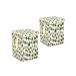 Kuber Industries 2-Pcs Green Tree Printed Foldable LaundryBag75L image 2