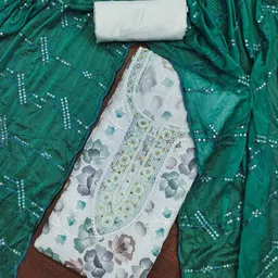 KALINI Embroidered Organza Unstitched Dress Material-picture-34