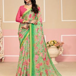 Panzora Floral Printed Zari Saree-picture-46