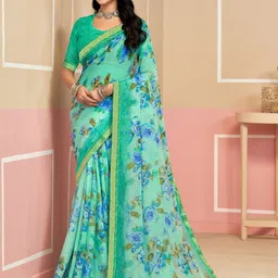 LeeliPeeri Designer Floral Printed Saree With Attached Border-picture-35