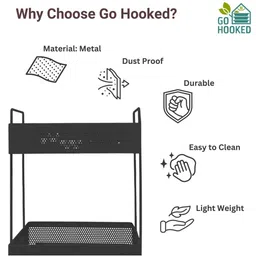go hooked 2-Tier Metal Standing Rack Vanity Organizer image 2