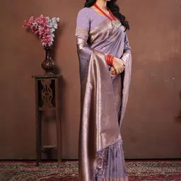 Moda Rapido Woven Design Zari Art Silk Banarasi Saree image 4