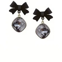 Krelin Gold-Plated Crystals Studded Diamond Shaped Drop Earrings image 2